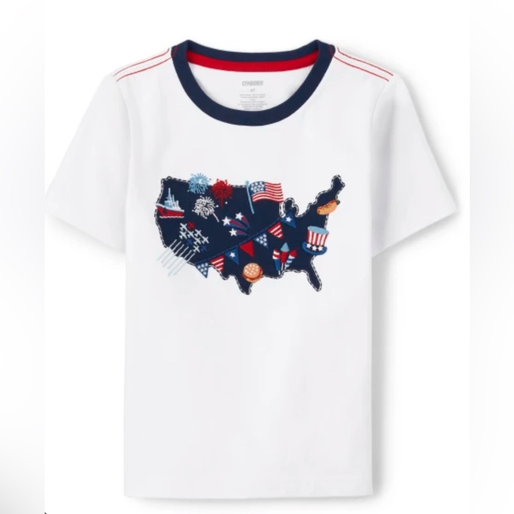 Gymboree | Toddler Boys American Patchwork Shirt & Bucket Hat - Sz 12-18M